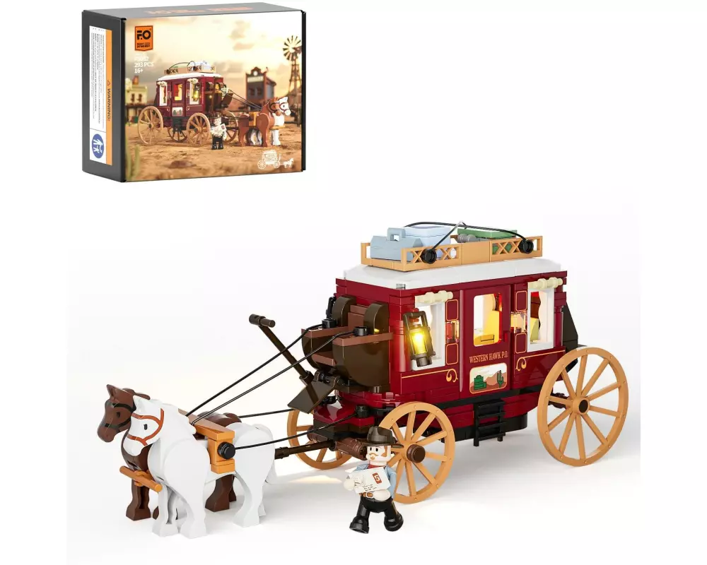Lumibricks Western-Postkutsche mit Beleuchtung