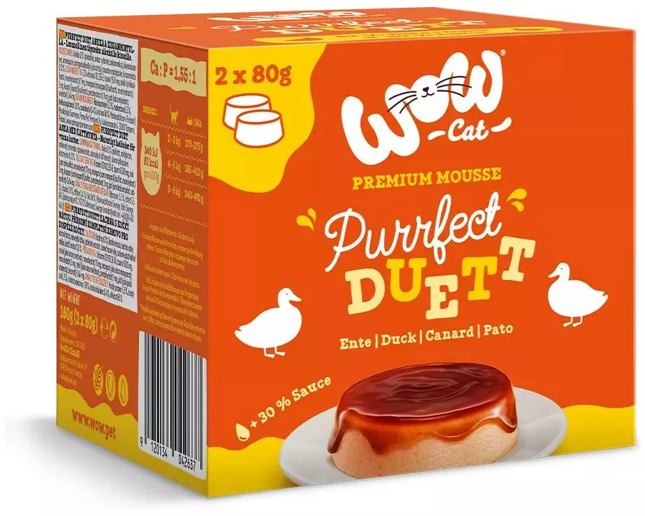 WOW Purrfect Duett Ente, Snack mit Katzenminze