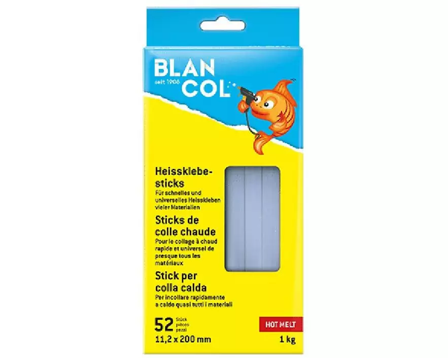 Blancol Klebestick-Set Hot Melt 52 Stück, Transparent