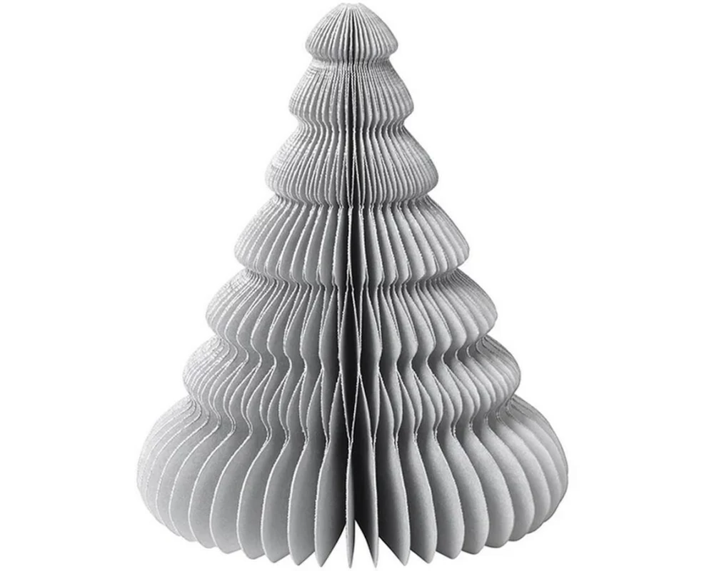 Broste Copenhagen Honeycomb Christbaum Silver, 13 x 15 cm