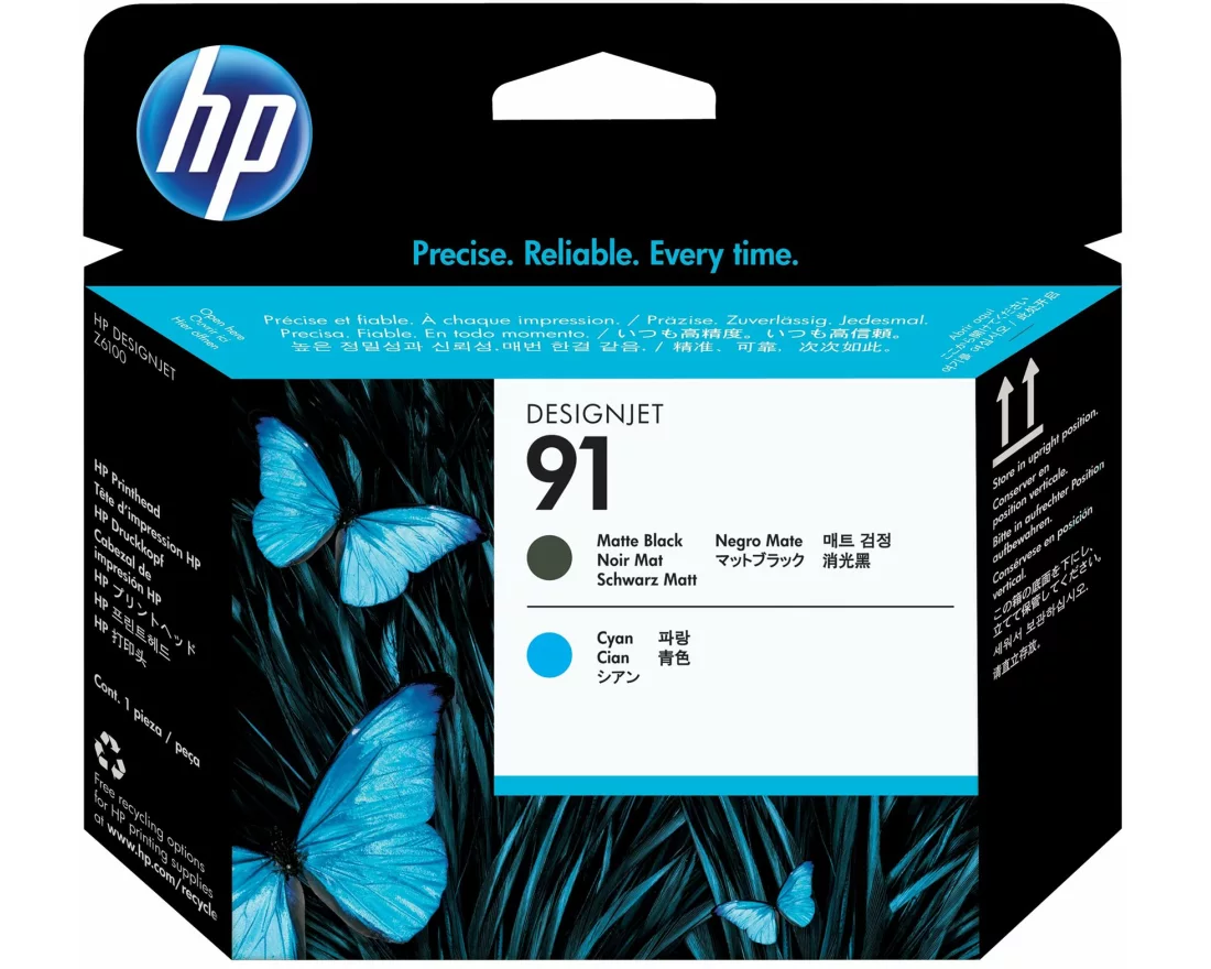 HP 91 Original Printhead black matt + cyan