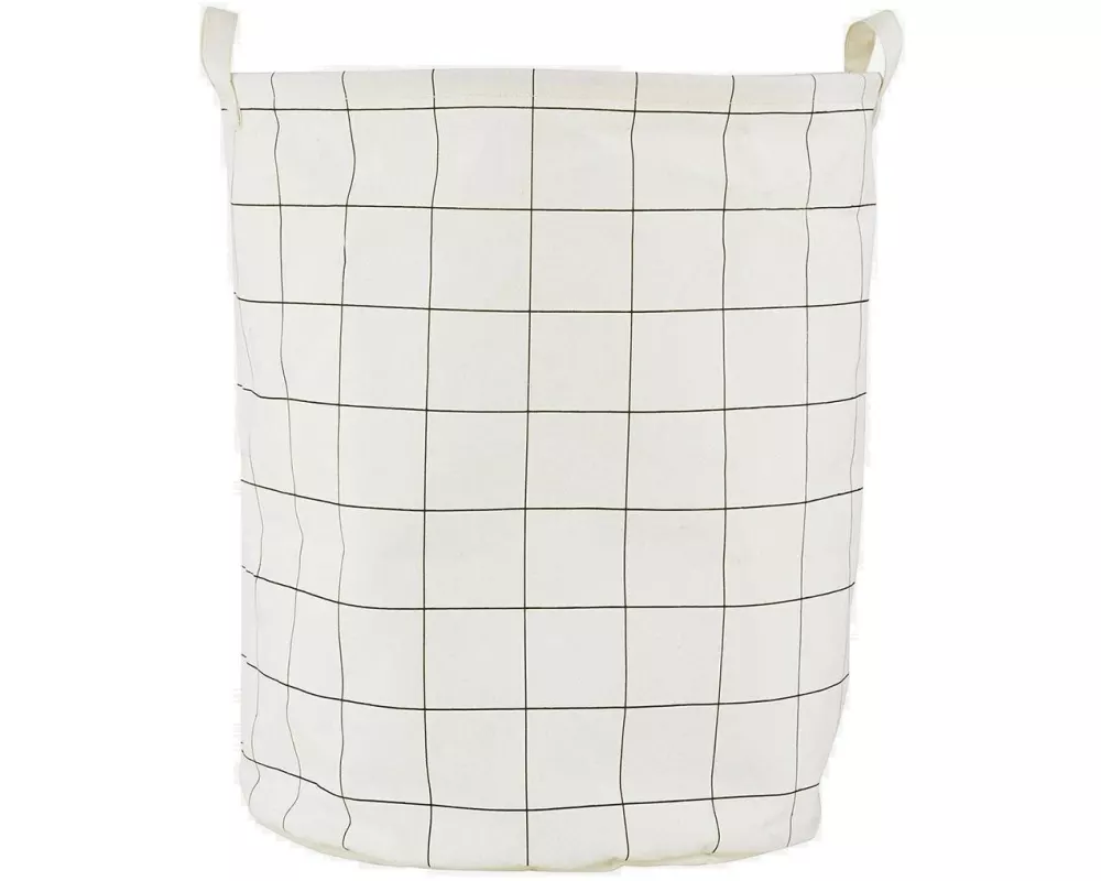 House Doctor Wäschesammler Squares Schwarz/Weiss, 62 l