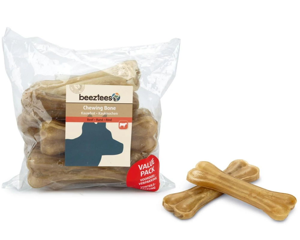 Beeztees Kausnack Kauknochen Rinderhaut, 10 Stück