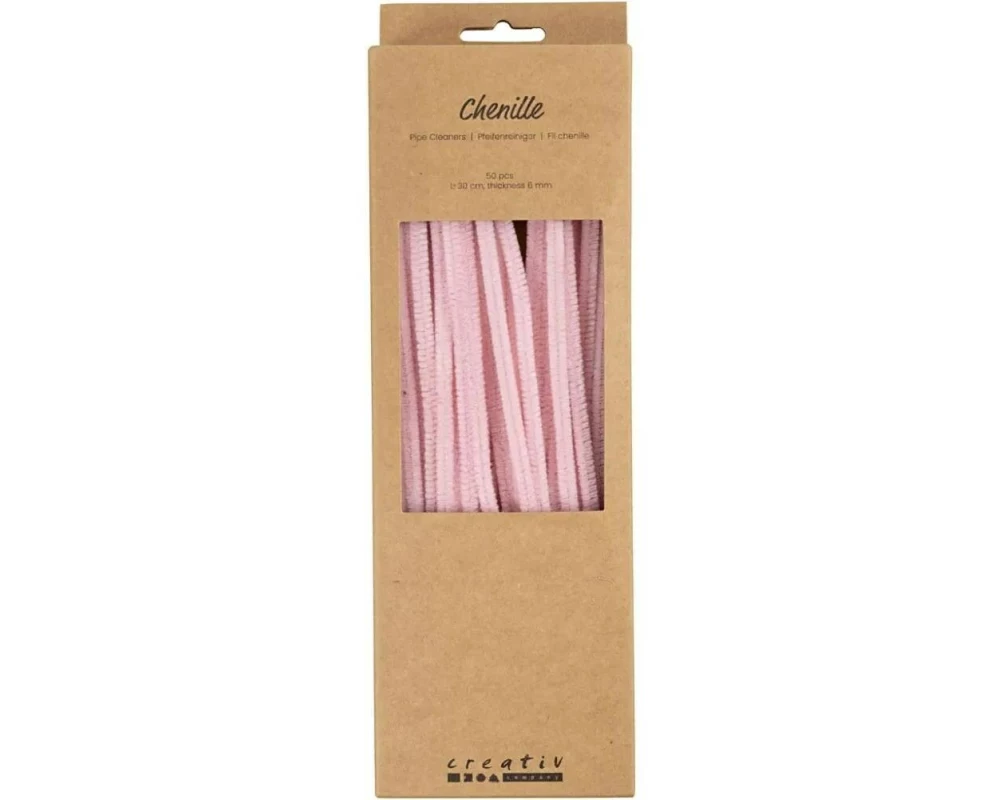 Creativ Company Chenilledraht 50 Stück, Rosa