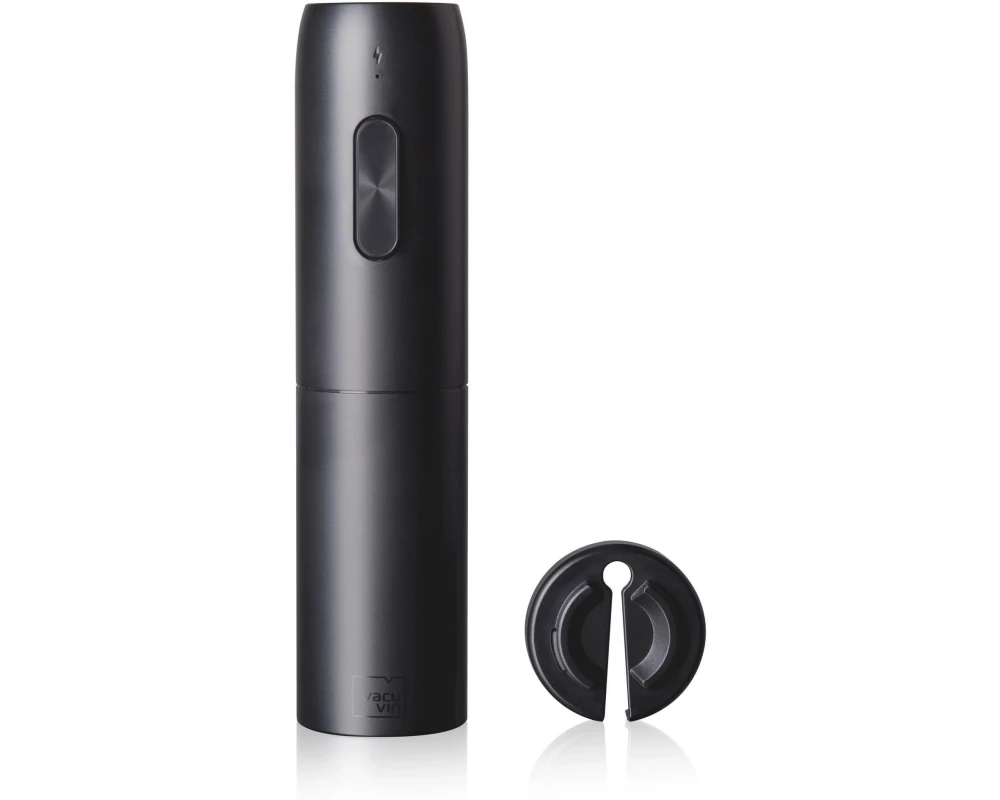 Vacuvin Korkenzieher Elektrischer Weinöffner Schwarz