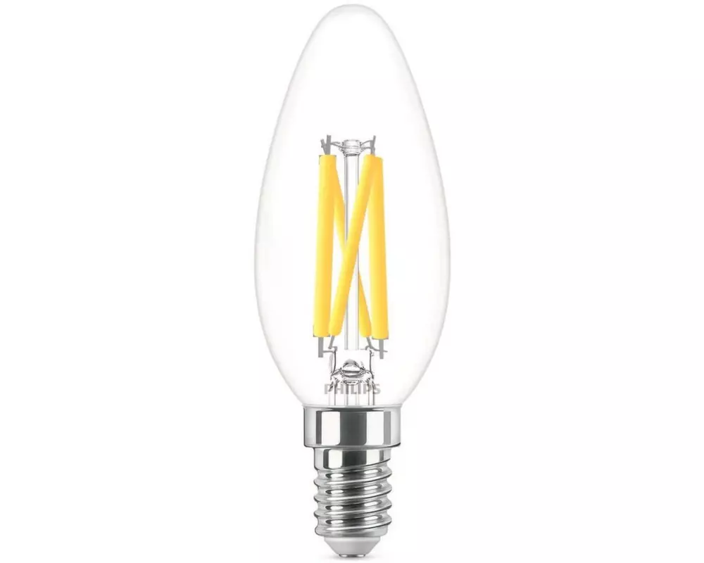 Philips Lampe LEDcla 60W E14 B35 CL WGD90 Warmweiss (WW)