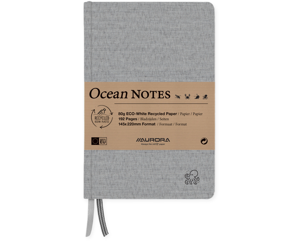 AURORA OCEAN NOTES A5 2396RTZ schwarz, liniert 192 Seiten