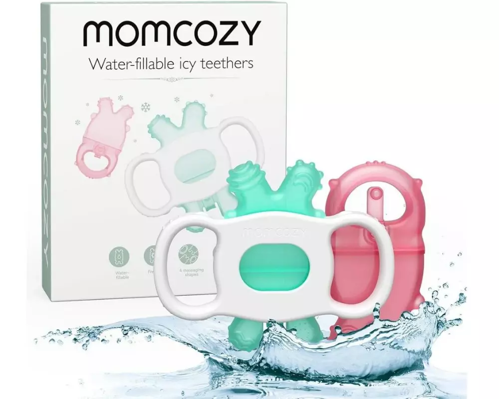 momcozy Beissring Beissring Pink/Grün