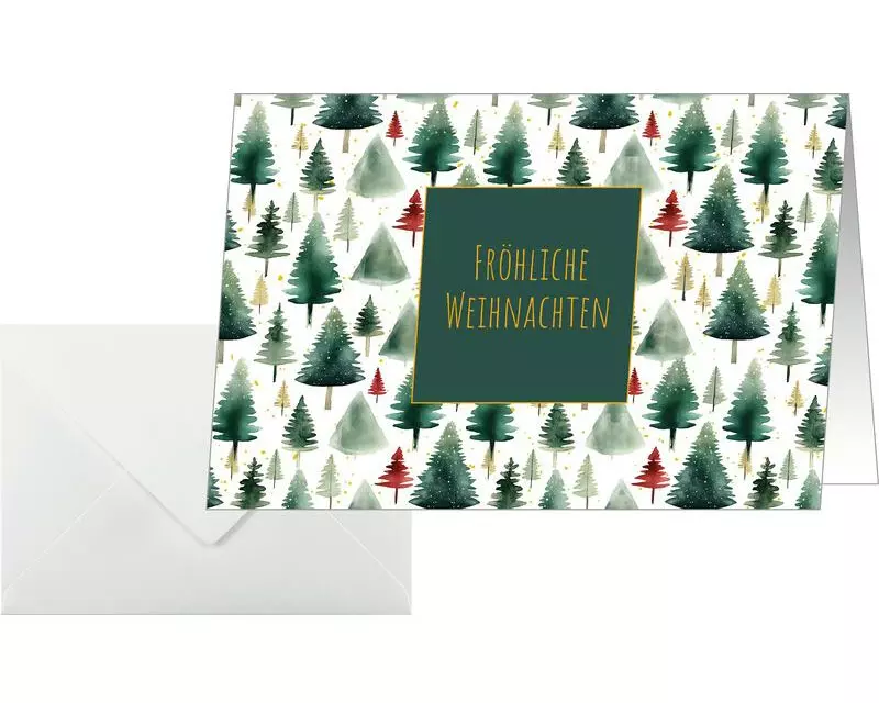 Sigel Weihnachtskarten Set, Little Pines