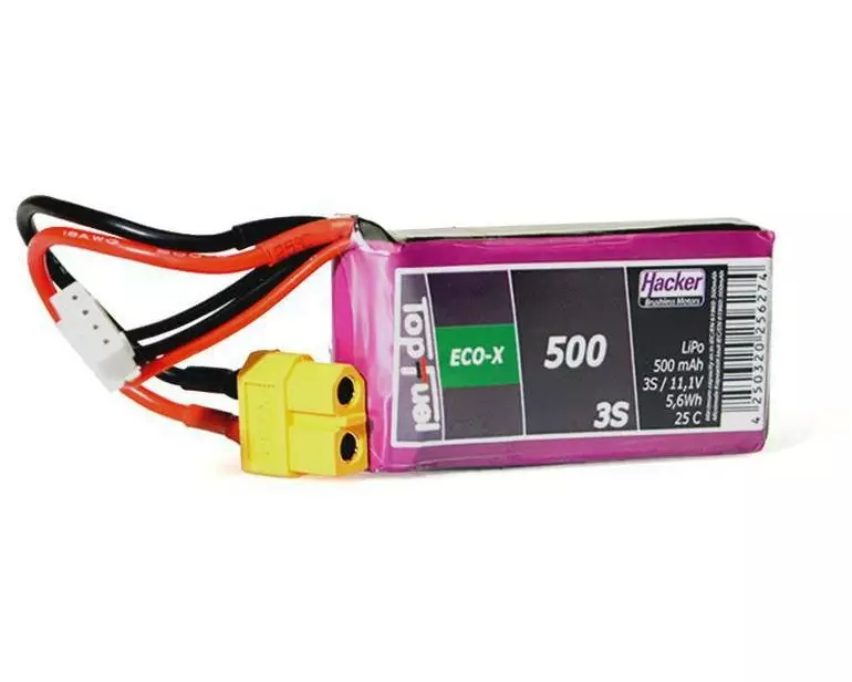 Hacker RC-Akku LiPo 500 mAh 11.1 V 25C TopFuel ECO-X