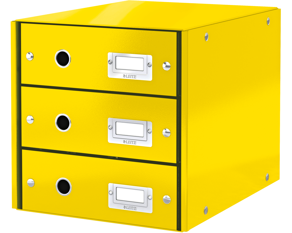 LEITZ Schubladenset Click&Store A4 6048-00-16 gelb 3-Schubladen