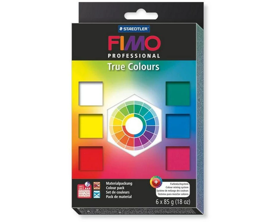 Fimo Modelliermasse Professional Mehrfarbig, 6 Blocks