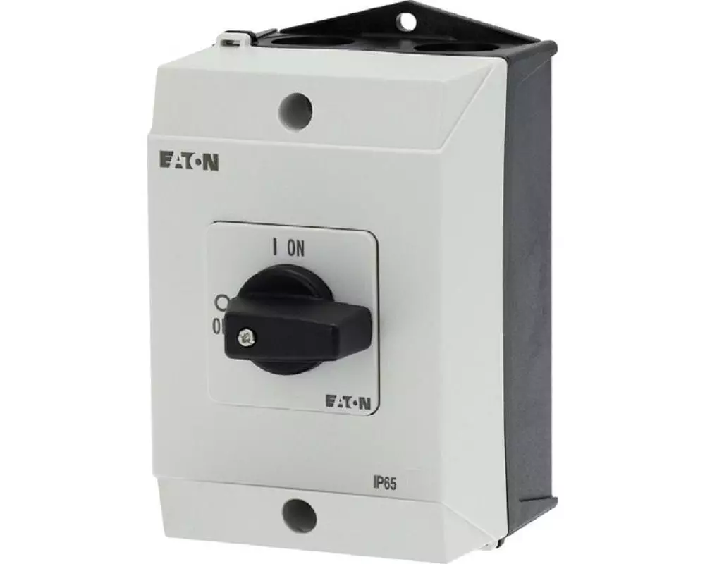 Eaton Hauptschalter 3 Polig + N, 20 A T0, Schwarz