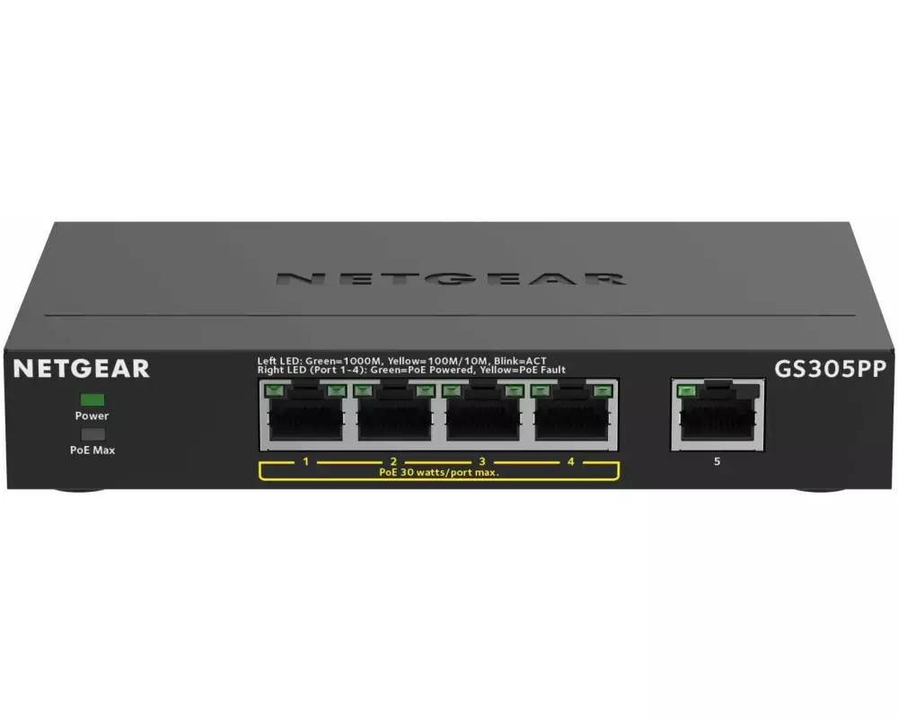 Netgear PoE+ Switch GS305PP 5 Port