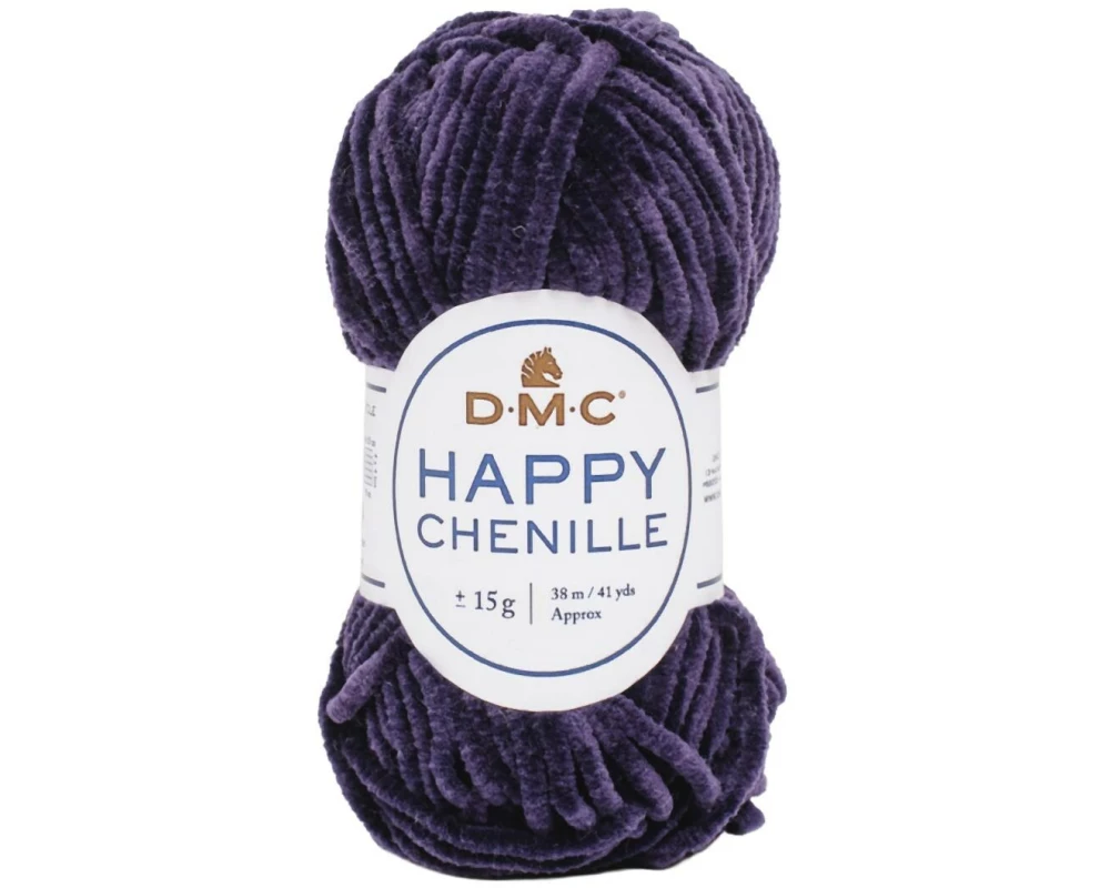 DMC Wolle Happy Chenille Dunkelviolett, 38 m