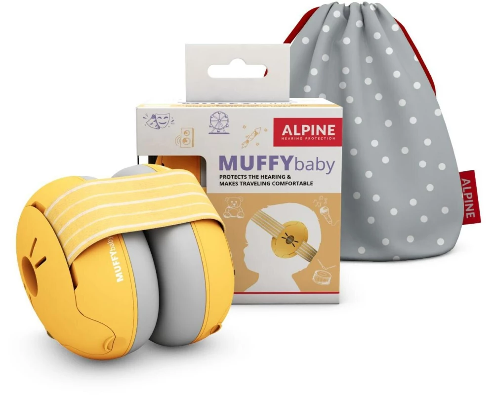 Alpine Gehörschutz Baby Muffy Senfgelb