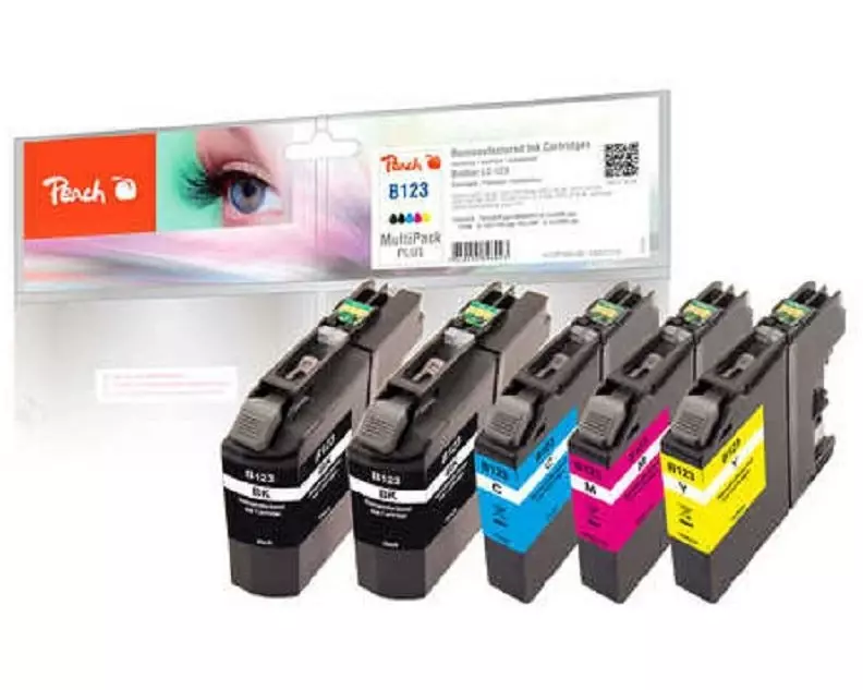 Peach Tintenset Brother LC-123 Multi-Pack-Plus BK/C/M/Y