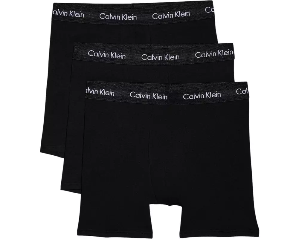 Calvin Klein Wäsche Unterhosen Boxer Brief 3Pk Schwarz/Weiss, S