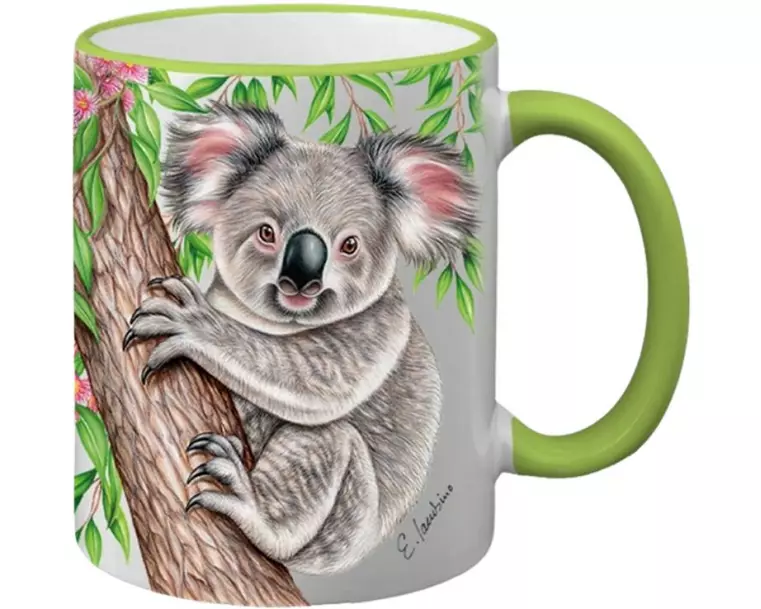 creanorm Tasse Wild Koala 330 ml, 1 Stück, Hellgrün