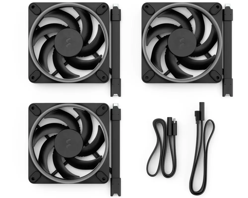 Fractal Design PC-Lüfter Momentum 12 RGB Schwarz, 3er Pack