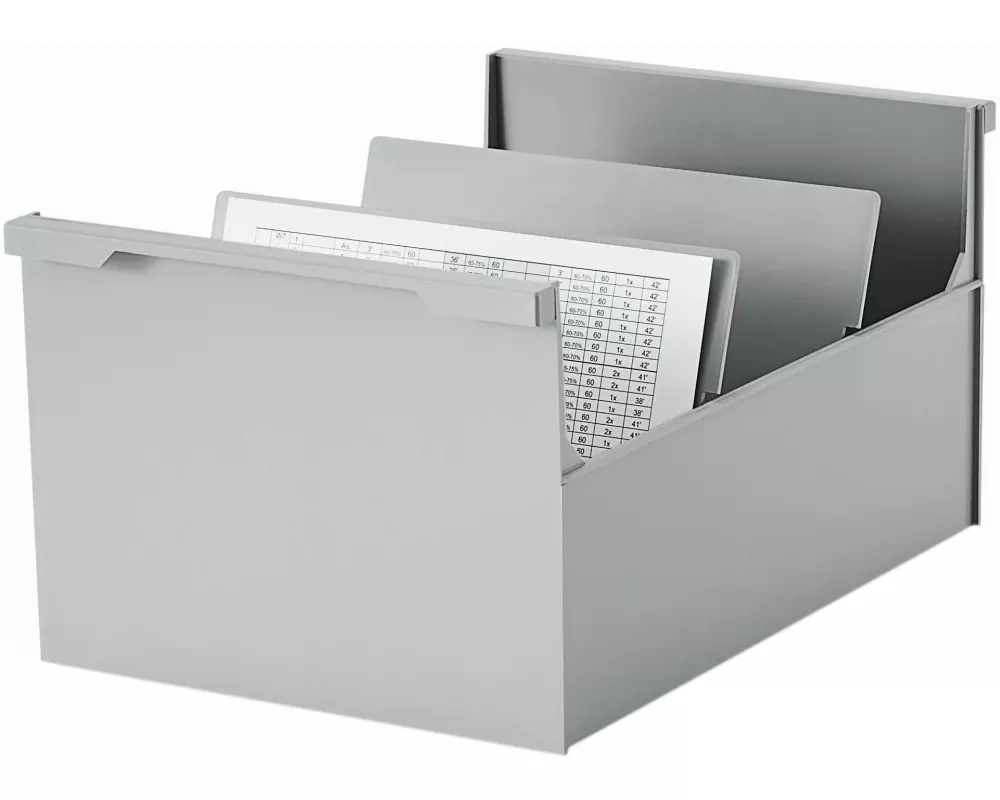 Styro Karteibox quer A5, Grau