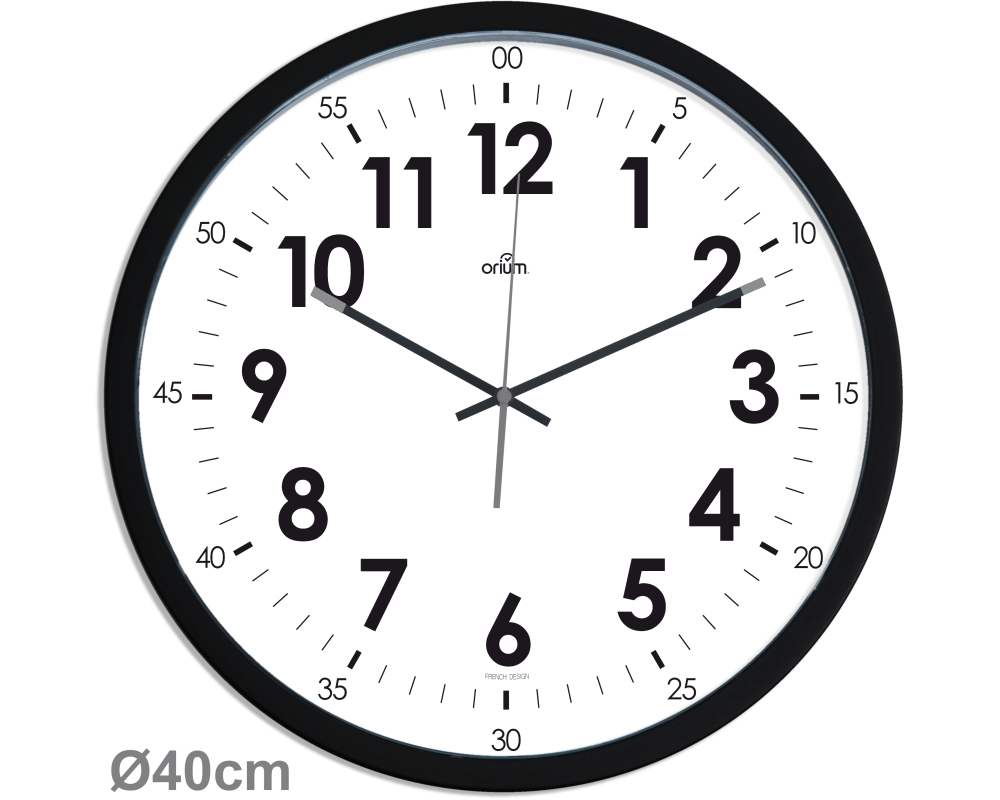 CEP Wanduhr 40cm 2112510011 schwarz