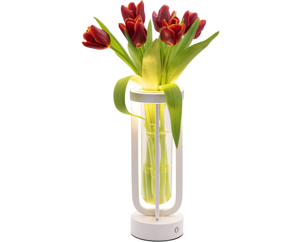 SECURIT Tischleuchte FLORENCE LP-FL-WT weiss, Akku, dimmbar