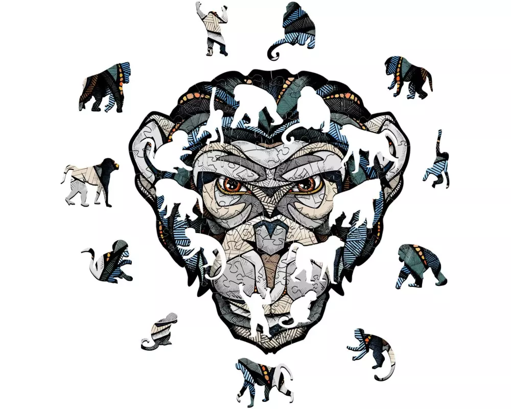 Eco Wood Art Holz-Puzzle Schimpanse 170 Teile