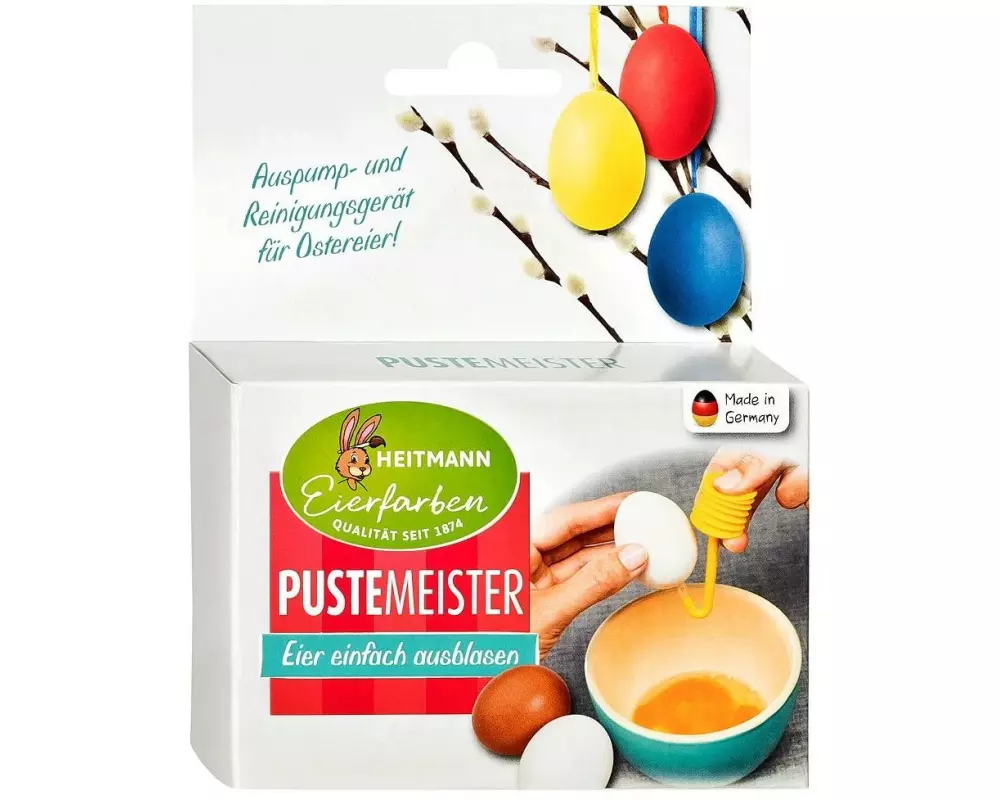 Brauns Heitmann Eier-Ausblasgerät Puste-Meister Gelb, 1 Stück