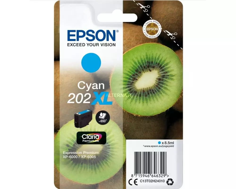 Epson Tinte 202 XL / C13T02H24010 Cyan