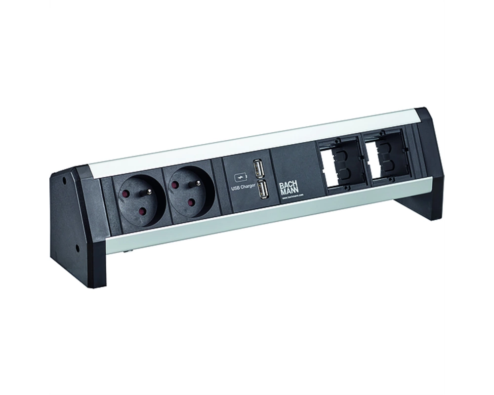 BACHMANN DESK 2xUTE 1xUSB Doppel Charger 2xTyp A