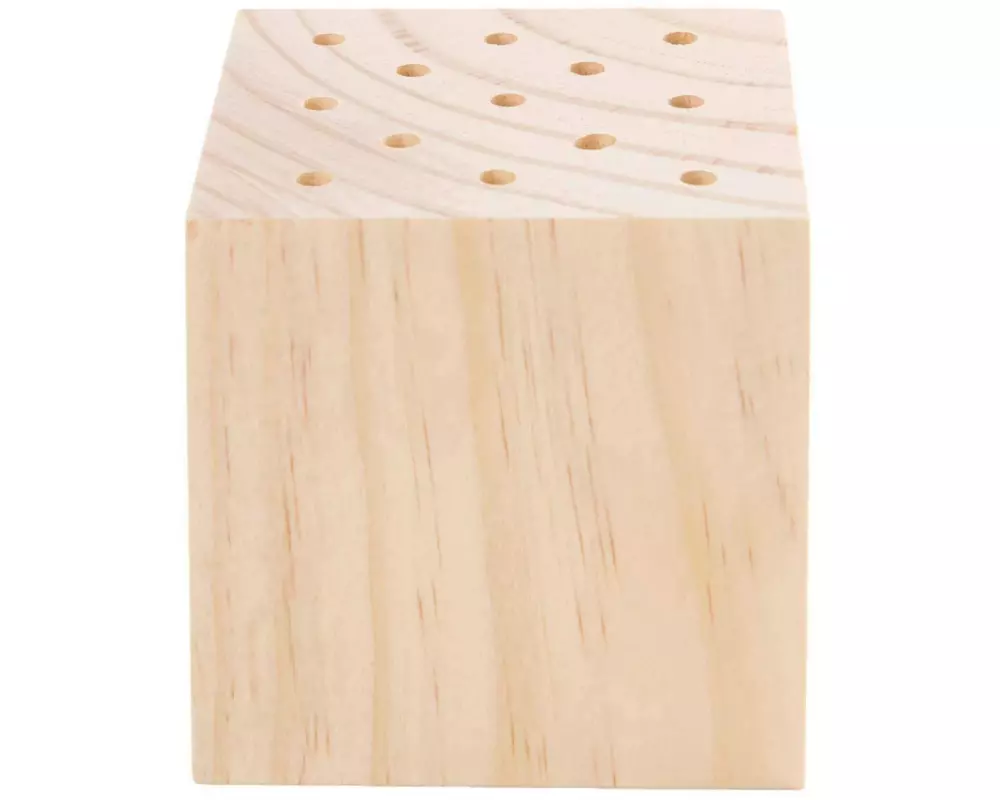 Rico Design Holzartikel Holzständer 8 x 8 x 8 cm, Natur