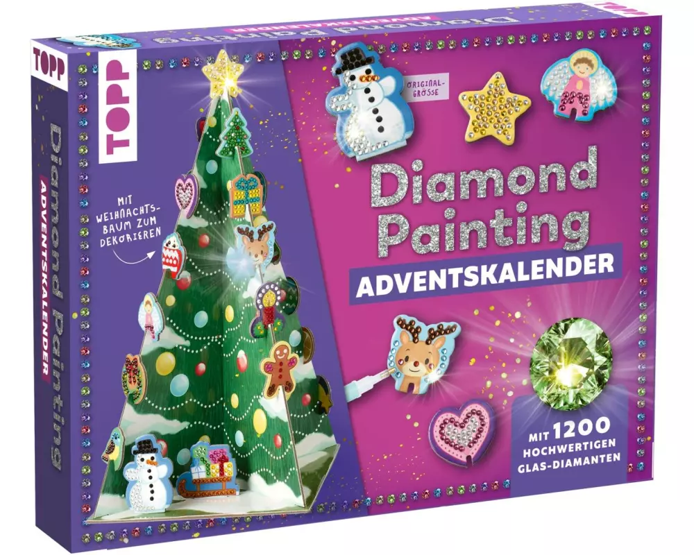 Frechverlag Adventskalender Diamond Painting, 1200 Diamanten