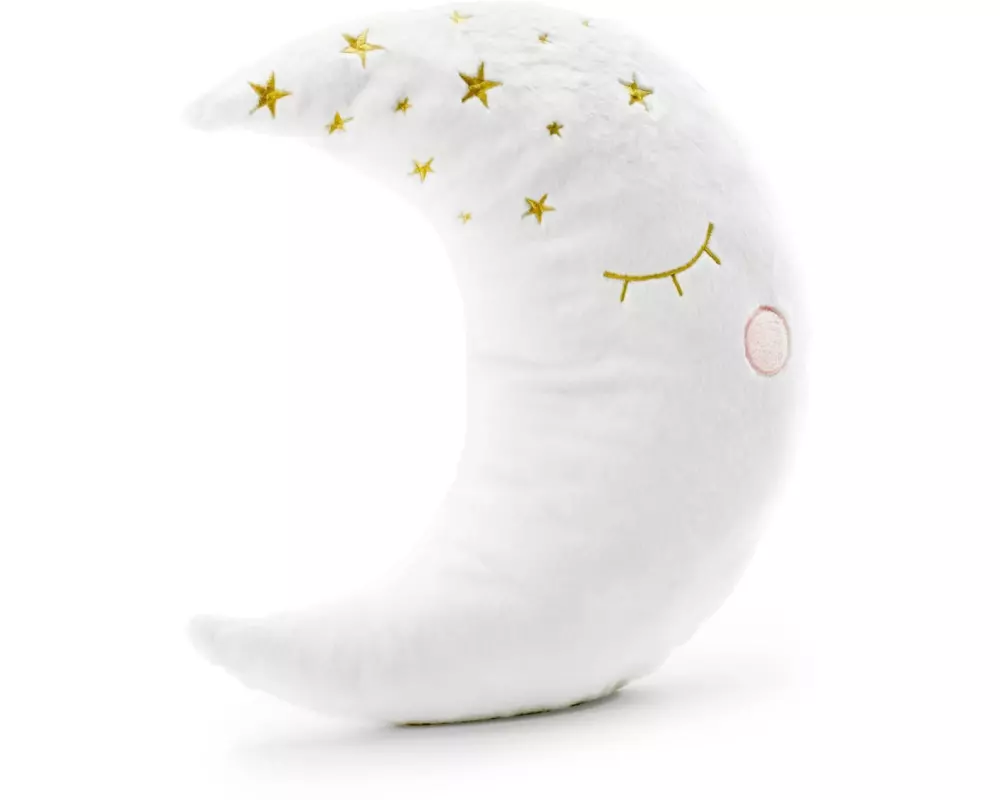 Partydeco Kissen Mond Little Star 39 x 40 cm, Weiss/Gold