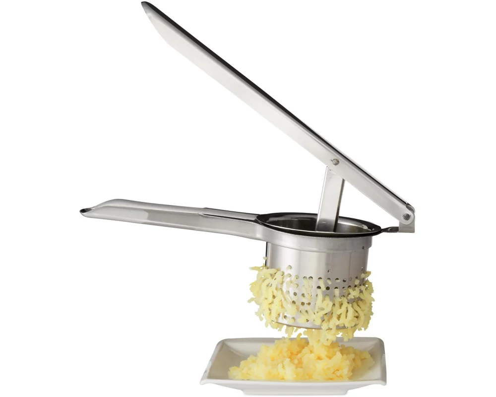 relaxdays Spätzle- und Kartoffelpresse Silber