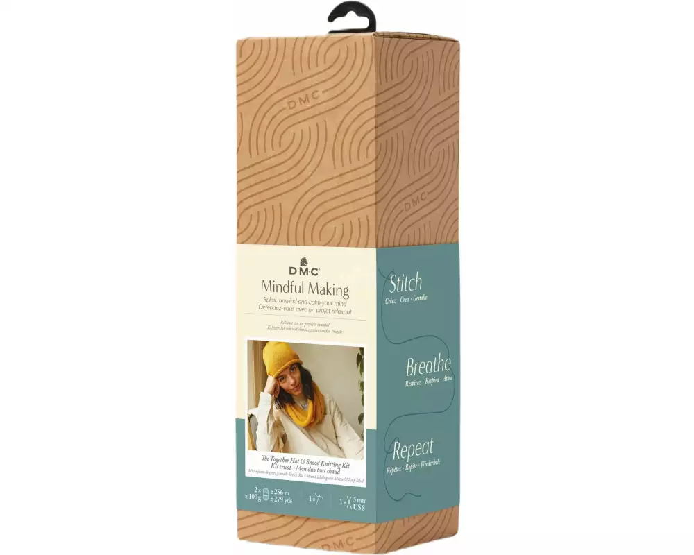 DMC Strickset Mindful Making Schlauchschal und Mütze