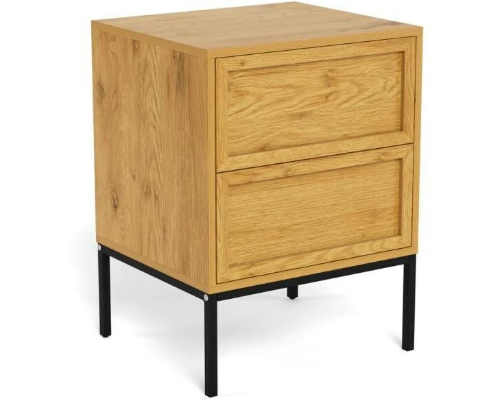 AC Design Nachttisch Palmdale Hellbraun, 45.6 x 40 x 61 cm