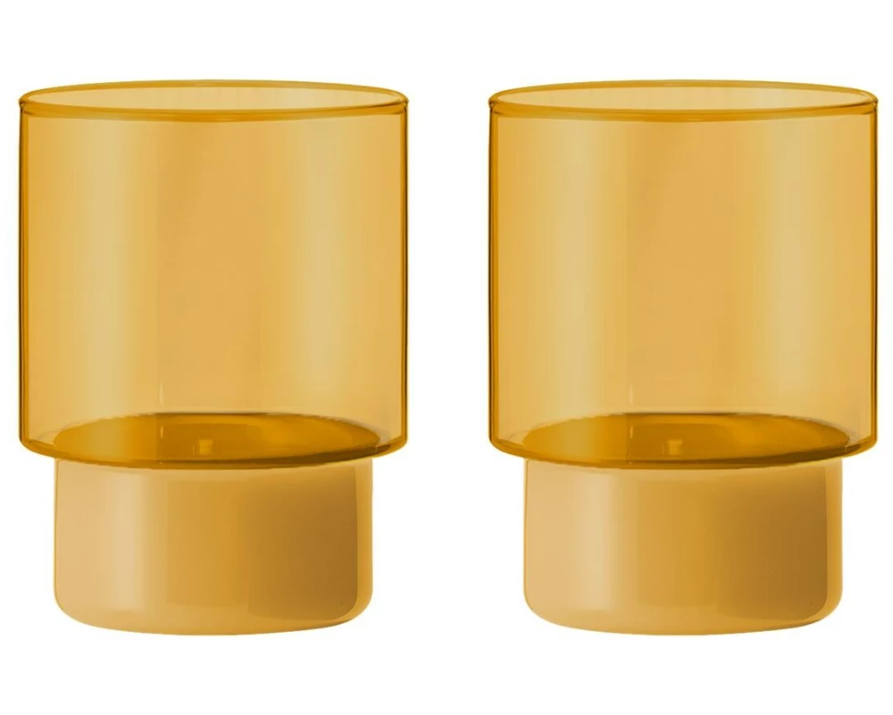 Remember Trinkglas Jill 220 ml, 2 Stück, Gelb