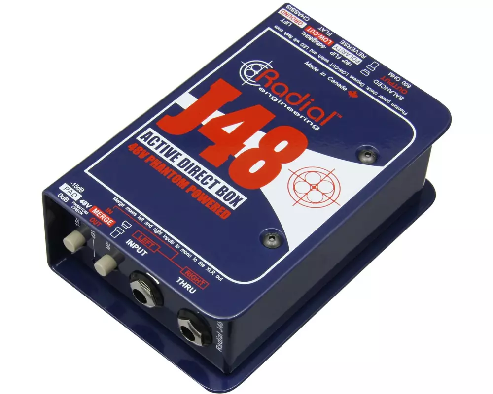 Radial J48 Aktive Phantomspeisung Metall Schwarz
