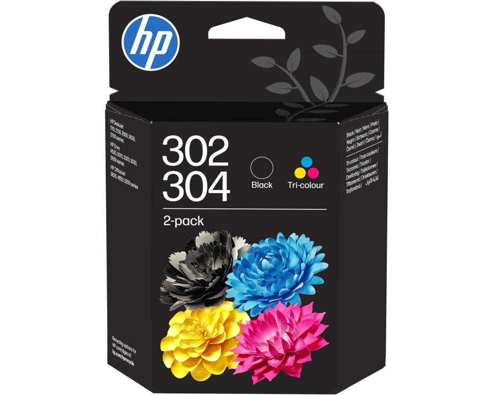 HP Combopack 302/304 BK/color B82L1AE#LS1 OfficeJet 3830 190/165 Seiten