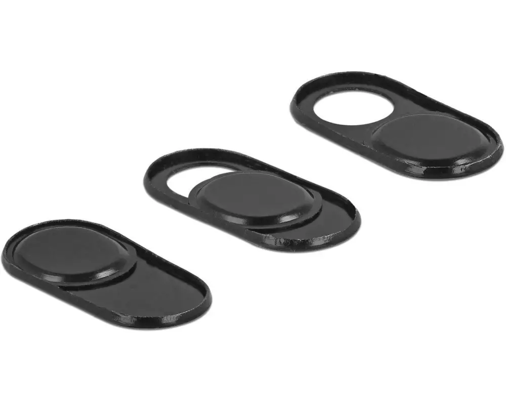 Delock Webcam-Abdeckung 3er Set, selbstklebend, schwarz