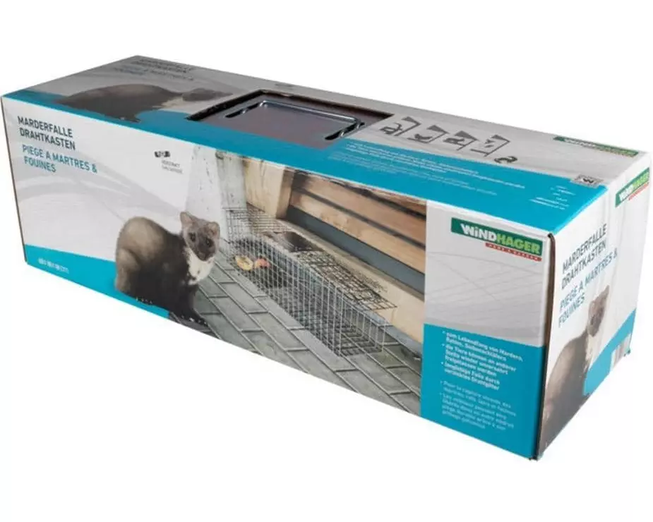 Windhager Marderfalle Drahtkasten 60 cm x 18 cm x 20 cm
