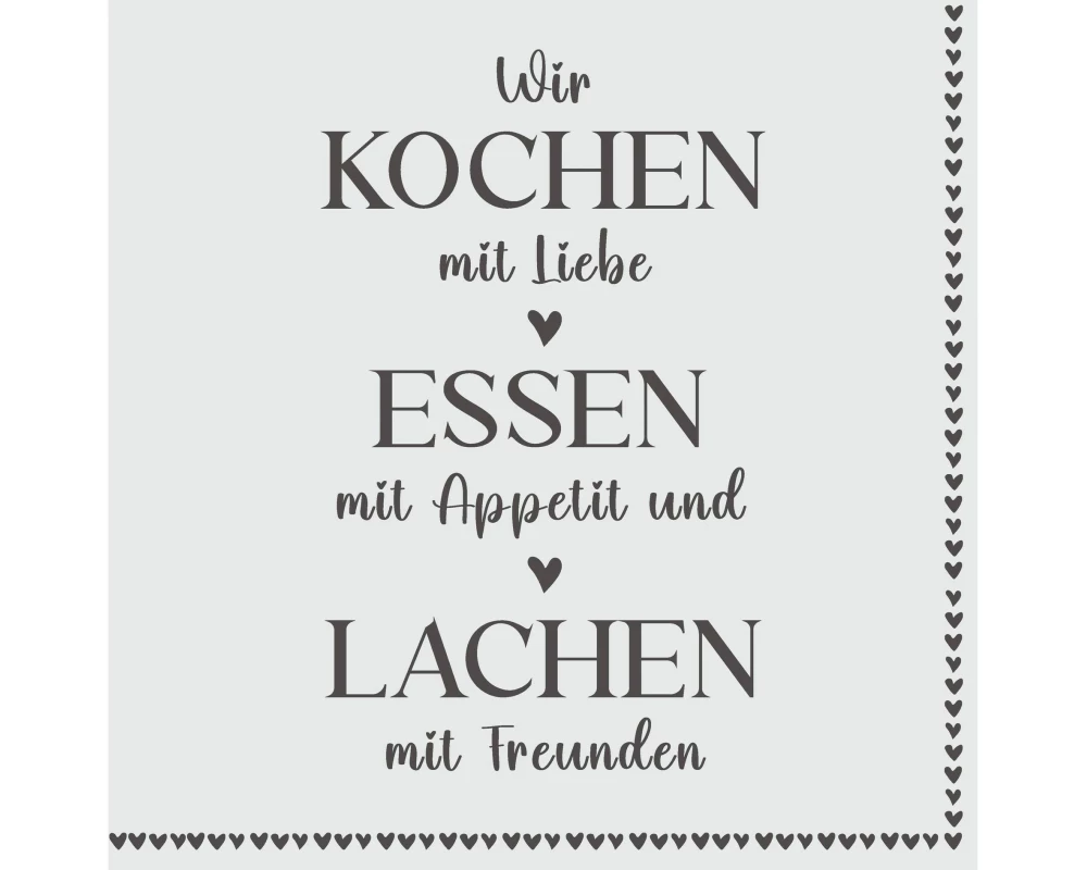 Paper + Design Papierservietten Cook & Eat 33 cm x 33 cm, 20 Stück