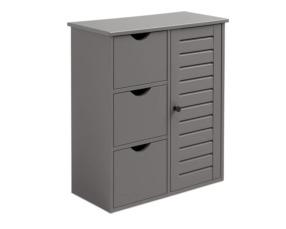 relaxdays Badezimmerregal 80 x 60 x 30 cm Grau