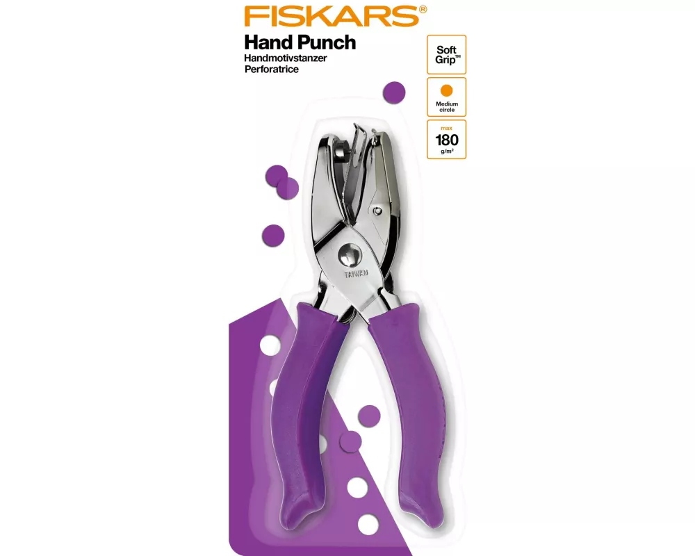 Fiskars Motivstanzer mittlerer Kreis Kreis, 0.33 cm
