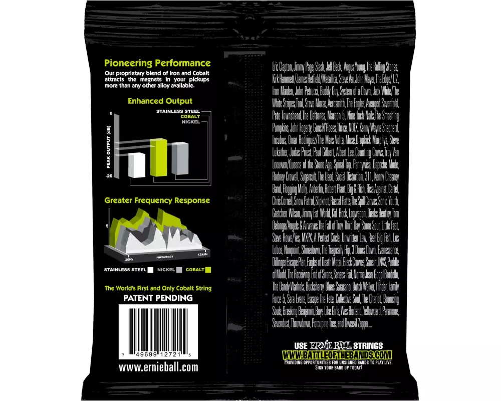 Ernie Ball Gitarrensaiten 2721 Slinky Cobalt – Regular 10-46