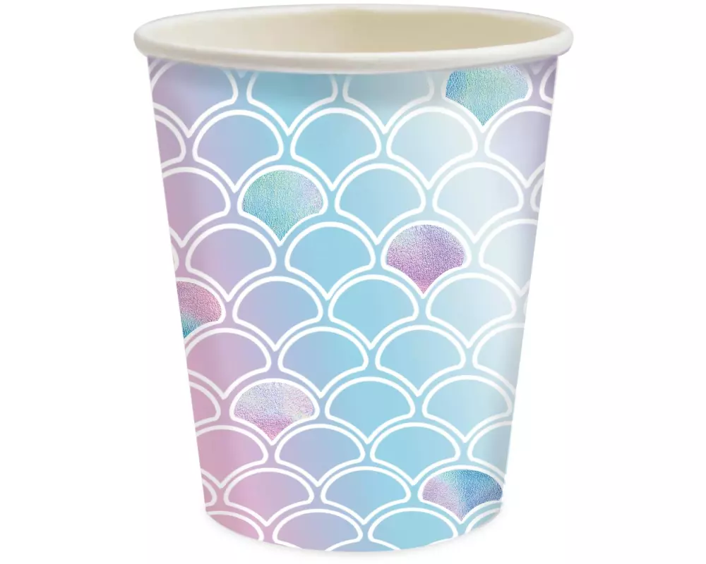 ScrapCooking Einwegbecher Meerjungfrau 250 ml, 8 Stück, Blau/Mehrfarbig