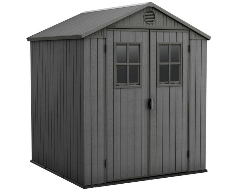 Keter Gartenhaus Darwin 6x6 Grau, Kunststoff/Metall