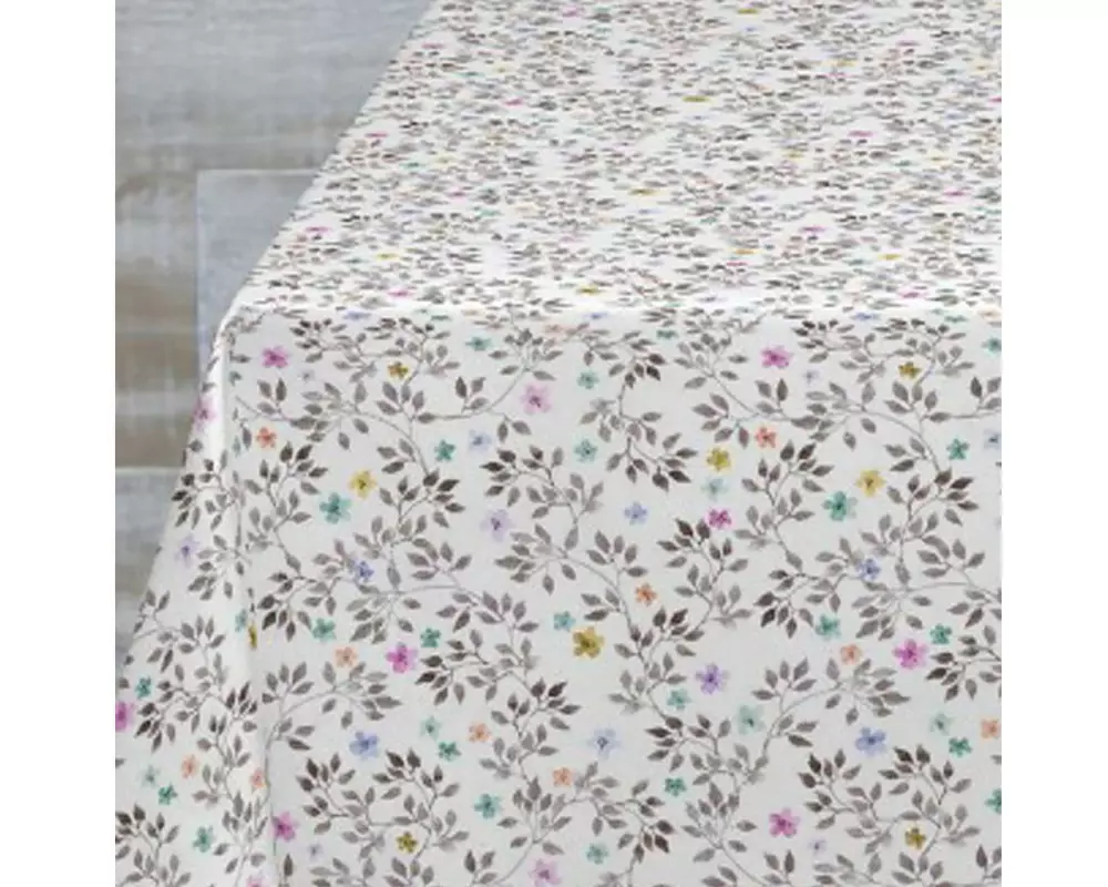 Hubatka Tischdecke Megaline, Farbige Blüten, 140 x 220 cm