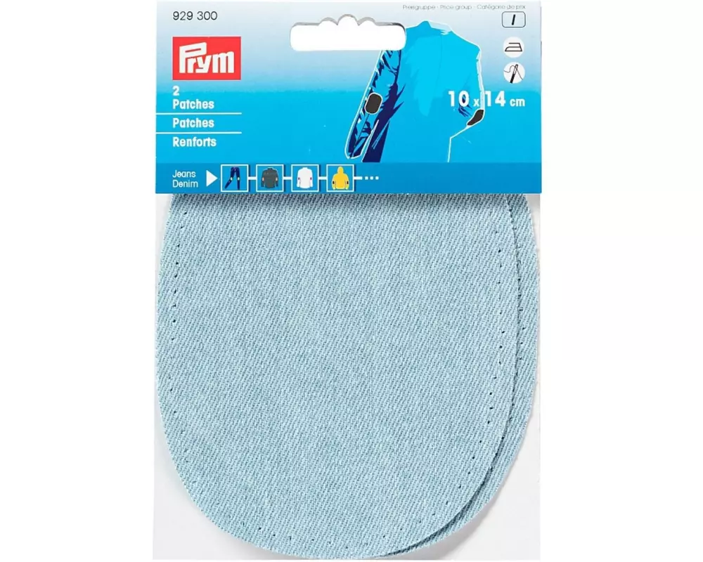 Prym Applikation 10 x 14 cm Hellblau, 2 Stück